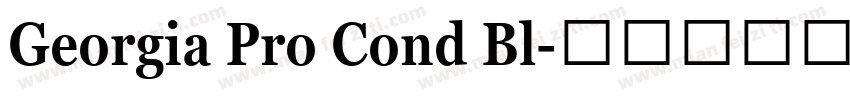 Georgia Pro Cond Bl字体转换